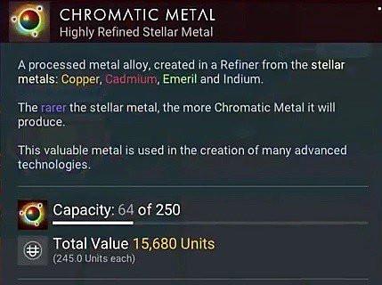 no man's sky chromatic metal crafting next