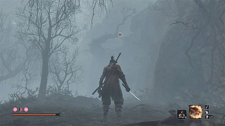 Find the tree presented in the picture above - it is near the cabin - Mist Noble | Sekiro Shadows Die Twice Boss Fight - Bosses - Sekiro Guide and Walkthrough