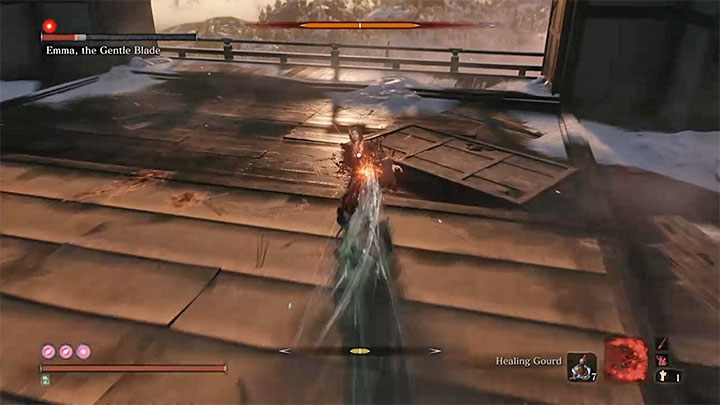 You can fight Emma according to the typical combat rules: focus on achieving perfect parries, and thus attempt to significantly weaken its Posture bar - Emma, the Gentle Blade | Sekiro Shadows Die Twice Boss Fight - Bosses - Sekiro Guide and Walkthrough
