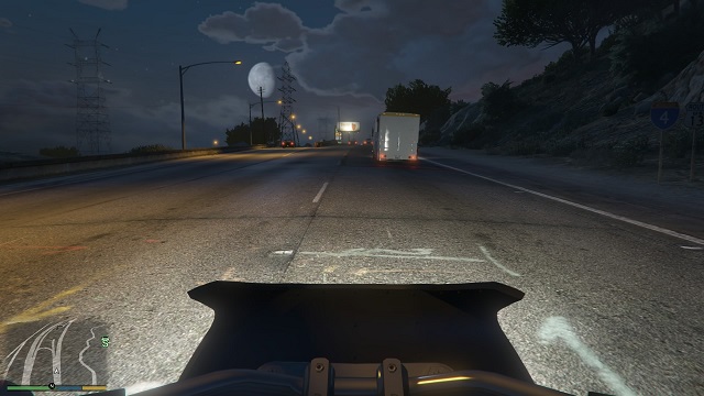 Only me, my motorbike and a wide highway. - First-person mode - Basics - Grand Theft Auto V Game Guide