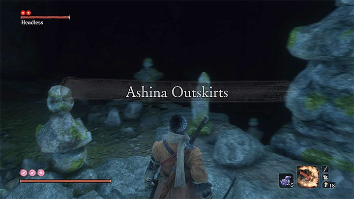 Go through the cave, and you will go back to Ashina Outskirts - Headless #2 | Sekiro Shadows Die Twice Boss Fight - Bosses - Sekiro Guide and Walkthrough