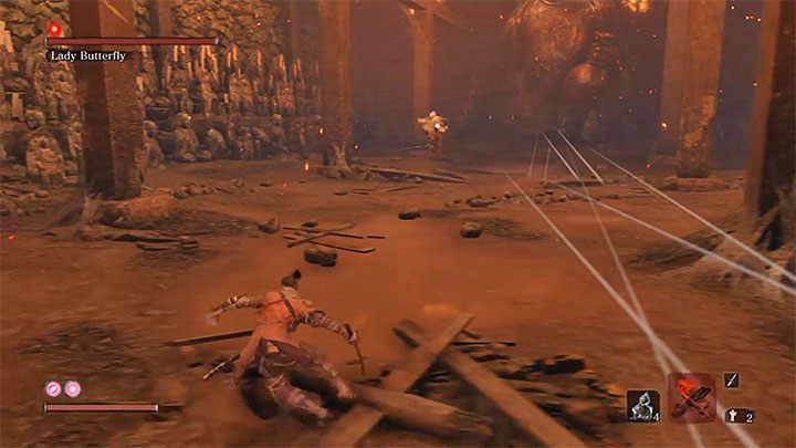 Lady Butterflys primary weapons are needles - Lady Butterfly | Sekiro Shadows Die Twice Boss Fight - Bosses - Sekiro Guide and Walkthrough