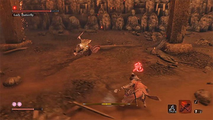 Lady Butterfly can also use fast melee attacks - Lady Butterfly | Sekiro Shadows Die Twice Boss Fight - Bosses - Sekiro Guide and Walkthrough
