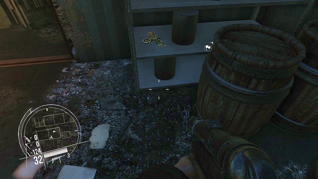The location of the 2nd secret. - Mission 15 - Collectibles - Enemy Front - Game Guide and Walkthrough