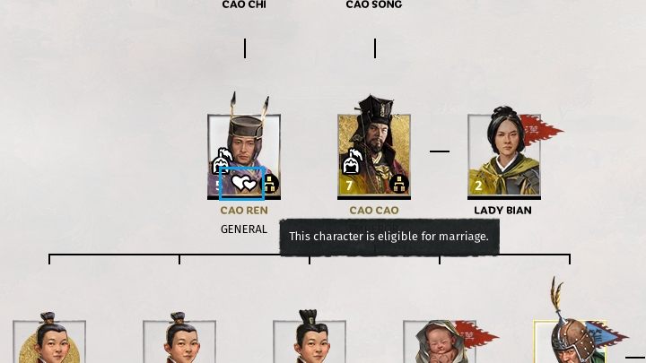 Przy postaci nadajÄ
cej siÄ do maÅżeÅstwa wyÅwietli siÄ ikonka z dwoma sercami. - Dyplomacja i handel w Total War Three Kingdoms - Total War Three Kingdoms - poradnik do gry