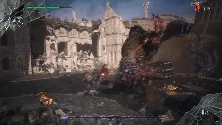 Attack enemies by jumping to them with your hand, avoid attacks and calmly take their lives - Goliath Boss Fight Guide for DMC5 - Bosses - Devil May Cry 5 Guide