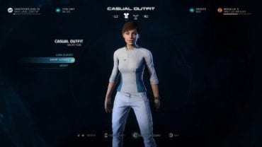 Outfit selection screen. - How to change the look of your character in Mass Effect: Andromeda? - FAQ - Frequently asked questions - Mass Effect: Andromeda Game Guide