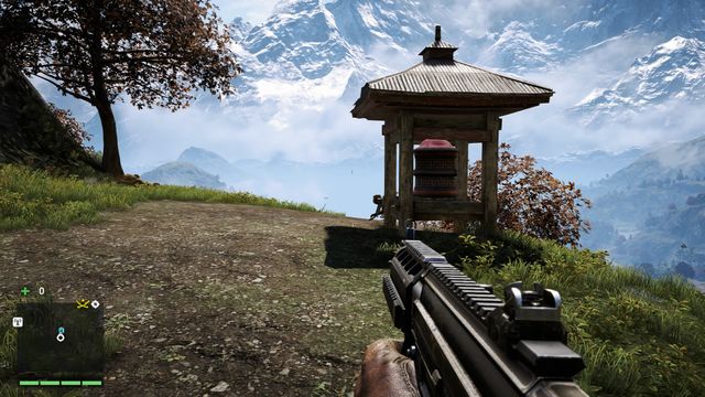 Heading south from Tirtha (along the stream), you will reach a path, at the end of which you will find the wheel - Southern and central Kyrat - Mani Wheels - Far Cry 4 - Game Guide and Walkthrough