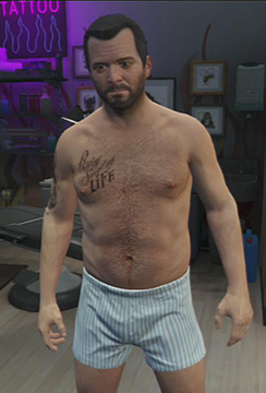 Michael decides to immortalize his love to whisky. - Tattoo Parlors - Shopping - Grand Theft Auto V Game Guide