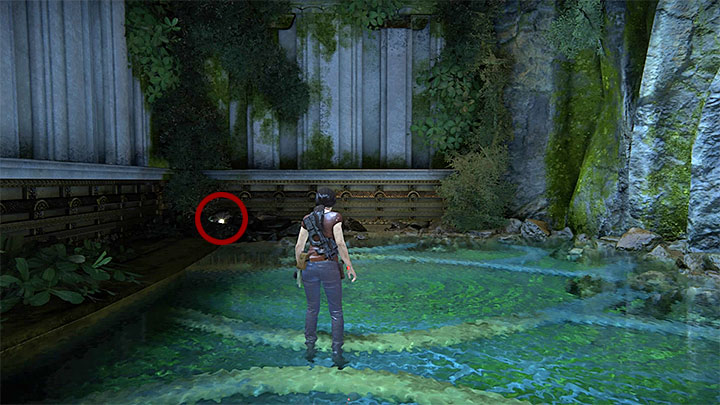 Go right of the last treasure (to the right of the Shiva statue) - 7. The Lost Legacy | All Secrets - Secrets - Uncharted: The Lost Legacy Game Guide
