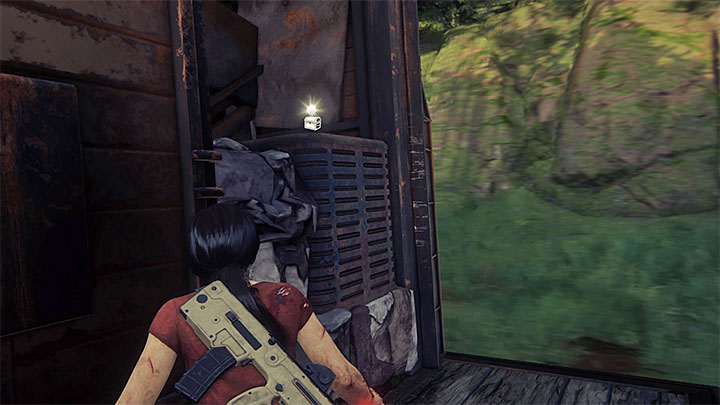 The treasure is located on the other side of the locked wagon which sees you utilize the side ledges (screenshot 1) - 9 - End of the Line | Secrets - Secrets - Uncharted: The Lost Legacy Game Guide
