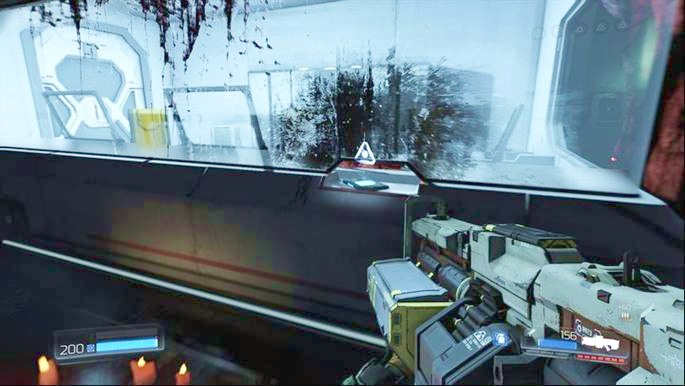 Go to the nearby room at the beginning of the level, watch the hologram that will appear there and then pick up the Data Log lying in the left corner - Lazarus Labs | Secrets - Secrets - Doom Game Guide & Walkthrough
