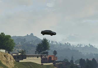 Another station... nearby tree. - Stunt Jumps - Challenges - Grand Theft Auto V Game Guide