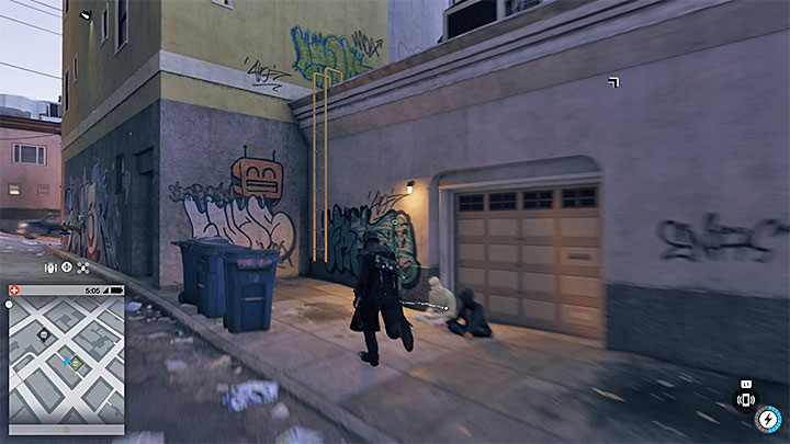Choose an alley between the buildings and reach a yellow ladder (screenshot) that will allow you to enter the roof - Key data - locations from 1 to 12 - Collectibles - Watch Dogs 2 Game Guide