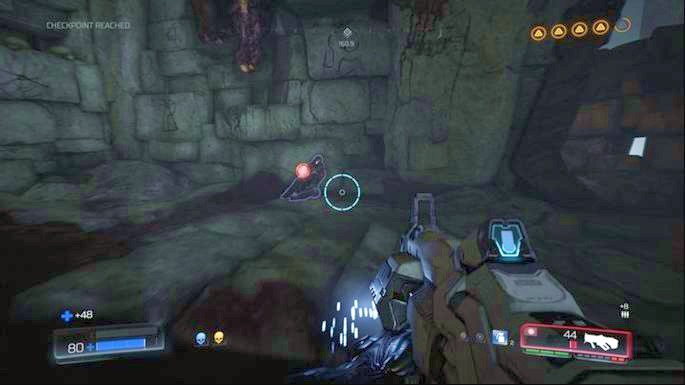 The second Elite Guard can be found before the exit from the cave at the end of the level - The Necropolis | Secrets - Secrets - Doom Game Guide & Walkthrough