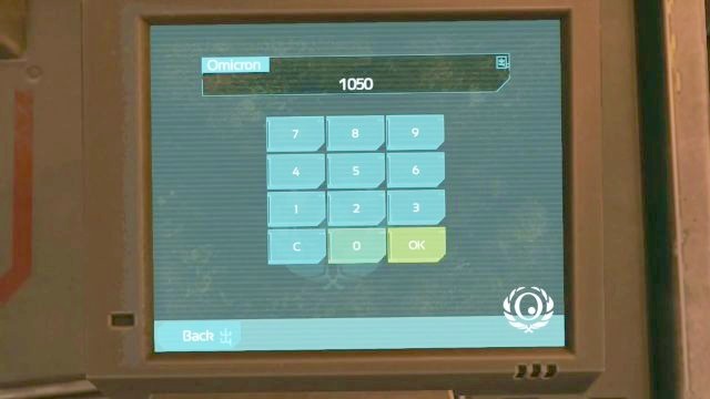 Put the 1050 code in. - Outside Omicron | Riddles and puzzles of SOMA Game - Riddles and puzzles - SOMA Guide