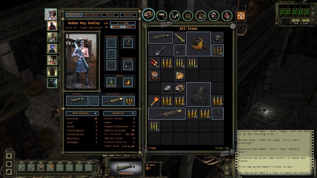 Character screen. - Character screen and inventory | The basics of the gameplay - The basics of the gameplay - Wasteland 2 Game Guide & Walkthrough
