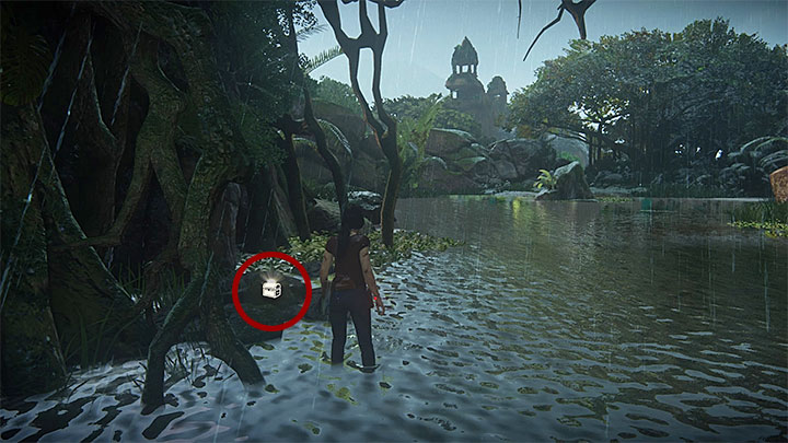 This treasure is under one of the bridges between the central ruins and the area surrounding the gate to Halebidu - 4 - Treasures in Wester Ghats | Secrets - Secrets - Uncharted: The Lost Legacy Game Guide