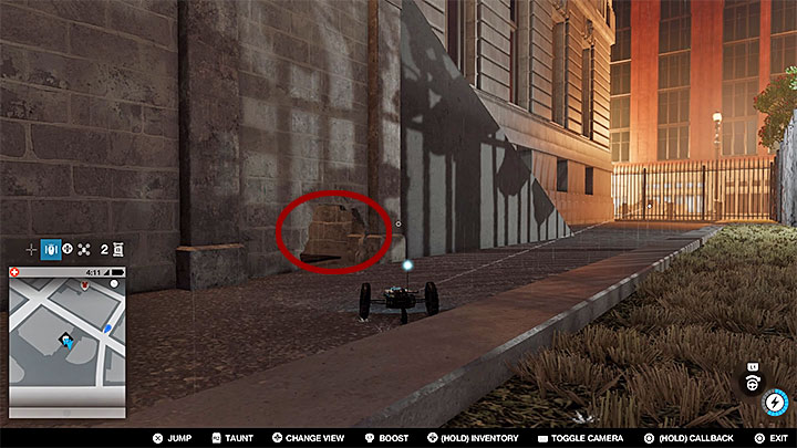 This point is inside the building surrounded with an indestructible fence - Research points - locations 62-112 - Collectibles - Watch Dogs 2 Game Guide