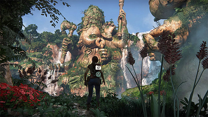 The place where you can take a photo can be accessed shortly after using the grapple hook for the first time in this level - 5 - The Great Battle - All secrets - Secrets - Uncharted: The Lost Legacy Game Guide