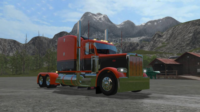 Orange And Black Peterbilt 388 Custom Orange And Black Peterbilt 388 Custom