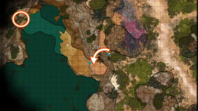 Расположение потертого камня в Baldur’s Gate 3