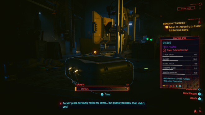 Где найти чертеж культового оружия «Эреб» в Cyberpunk 2077: Phantom Liberty Где найти чертеж культового оружия «Эреб» в Cyberpunk 2077: Phantom Liberty