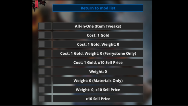 Item Tweaks Item Tweaks
