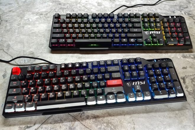 MSI VIGOR GK41 (сверху), MSI VIGOR GK41 DUSK (снизу) MSI VIGOR GK41 (сверху), MSI VIGOR GK41 DUSK (снизу)