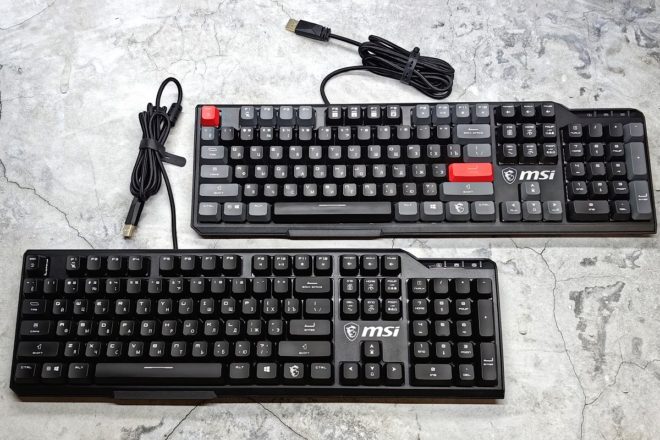 MSI VIGOR GK41 DUSK (сверху), MSI VIGOR GK41 (снизу) MSI VIGOR GK41 DUSK (сверху), MSI VIGOR GK41 (снизу)