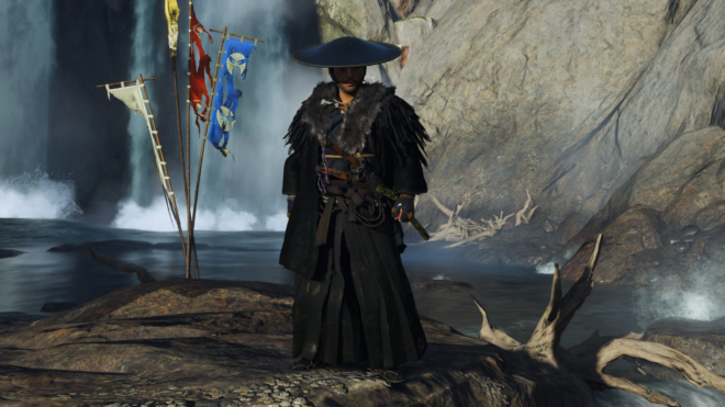 Black Mino Straw Cape Black Mino Straw Cape