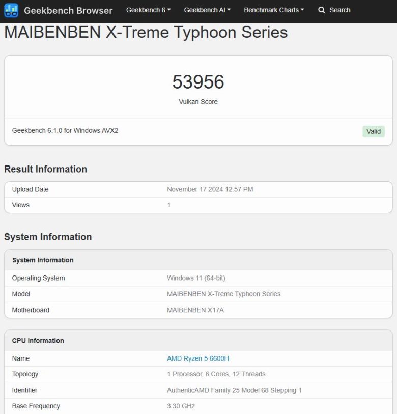 Обзор игрового ноутбука MAIBENBEN Typhoon X17A