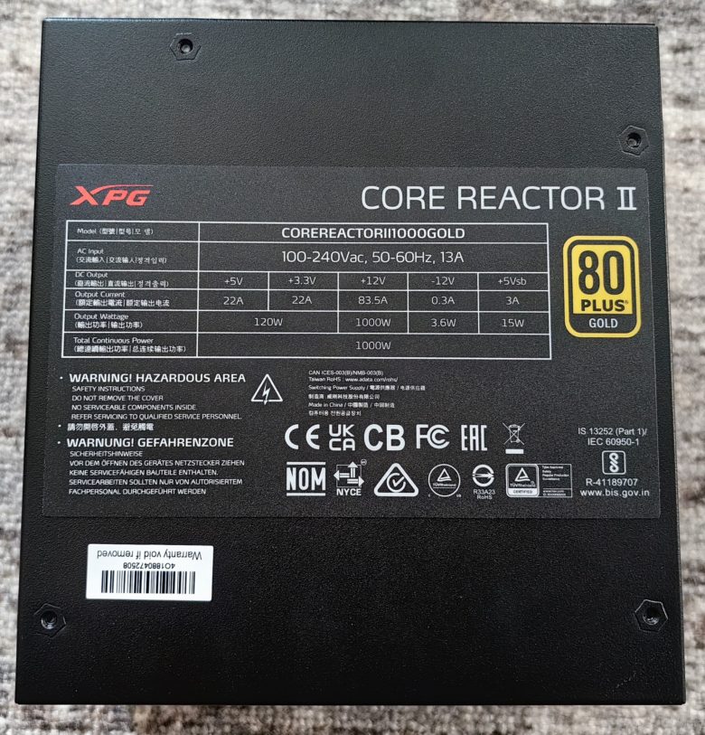 XPG Core Reactor II 1000 Gold