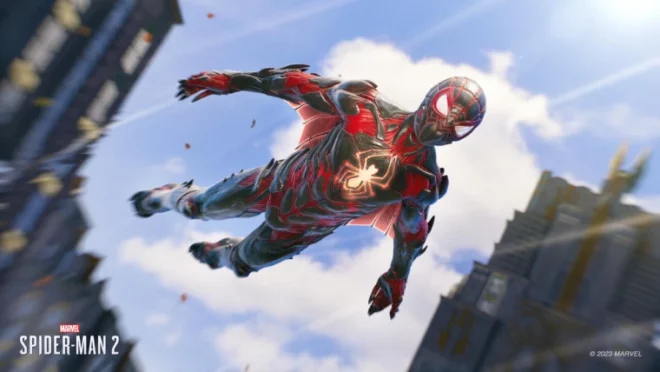 Биомеханический костюм в Marvel's Spider-Man 2