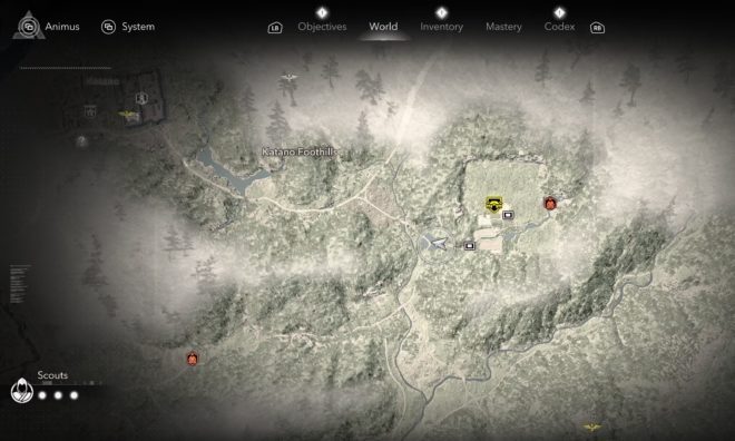 Одно из мест, где вы можете встретить разбойников в Идзуми-Сэтцу в Assassin’s Creed Shadows