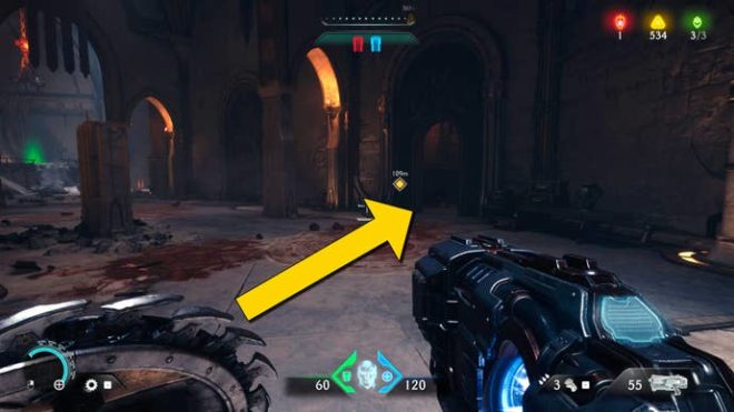 Шестая секретная область пятой главы «Святой город Аратум» в DOOM: The Dark Ages.