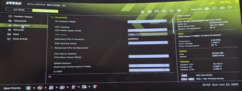MSI MAG TOMAHAWK X870E WIFI