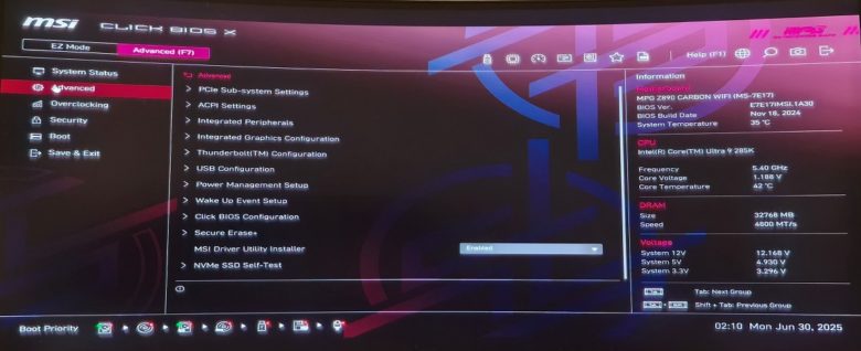 MSI MPG Z890 CARBON WIFI