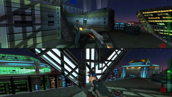 Режим разделенного экрана для локального мультиплеера Perfect Dark Режим разделенного экрана для локального мультиплеера Perfect Dark