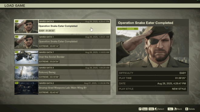 MGS DELTA SAVE SET 100% MGS DELTA SAVE SET 100%
