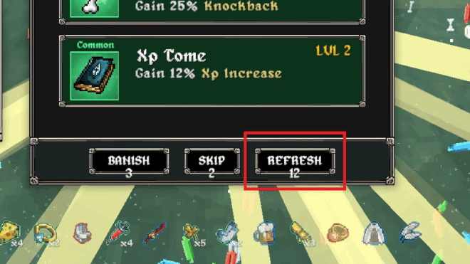 More Refreshes on Level Up More Refreshes on Level Up