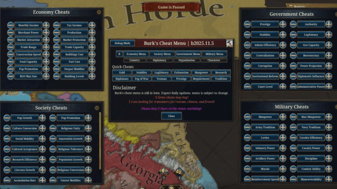 Burk's MEGA Cheat Menu Burk's MEGA Cheat Menu