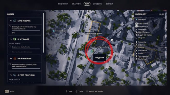 An image showing the Abandoned Highway Camp location in Arc Raiders