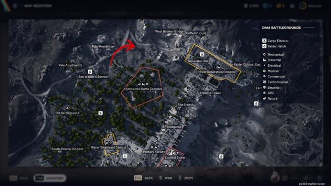 An image showing the exact location of Victory Ridge in Arc Raiders.