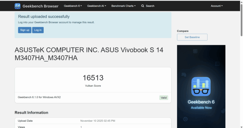 ASUS Vivobook S 14 (M3407H)