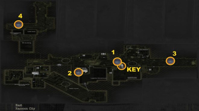 Raccoon City East map