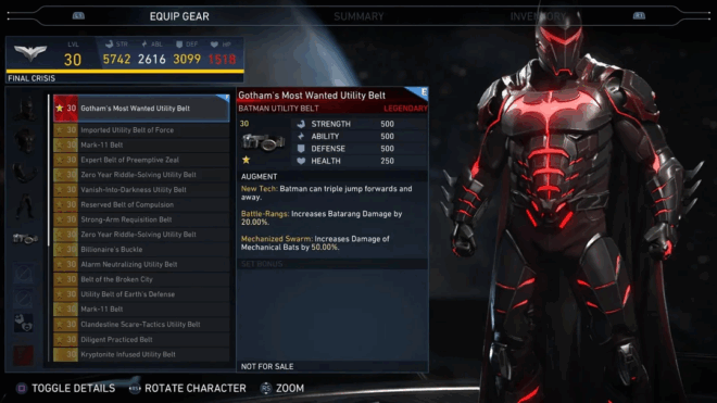 Система снаряжения в Injustice 2 Система снаряжения в Injustice 2