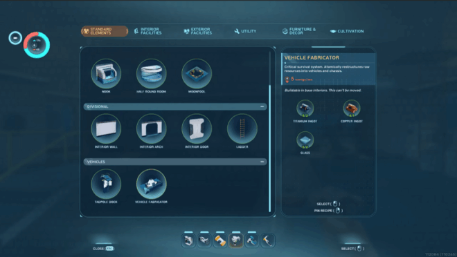 Vehicle Fabricator Crafting requirements