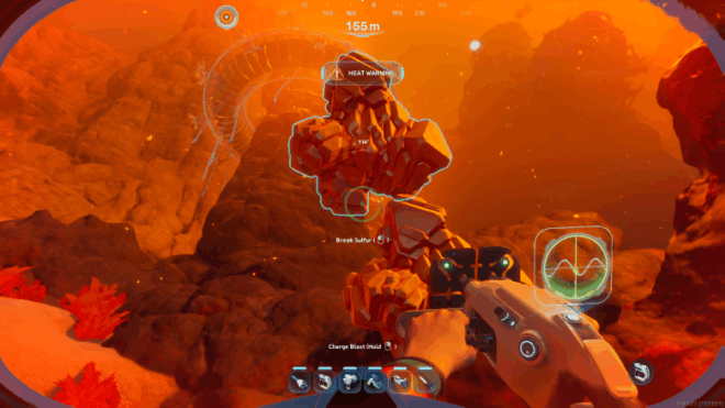 Sulfur is available near very hot locations, like the heat vents far east of the Lifepod