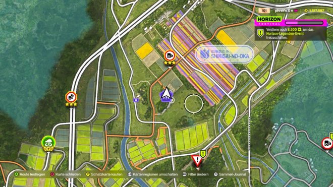 Location of the Lincoln Continental barn find in Forza Horizon 6.